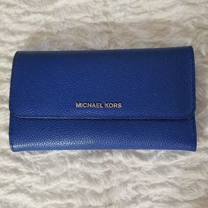Michael Kors Dark Royal Blue Leather Wallet